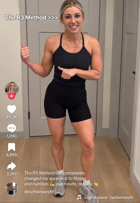 TikTok post by @rachelriversfit: The R3 Method
